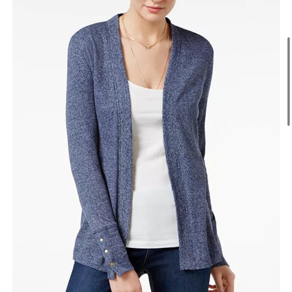 Michelle Kors Ridded Open Front Cardigan